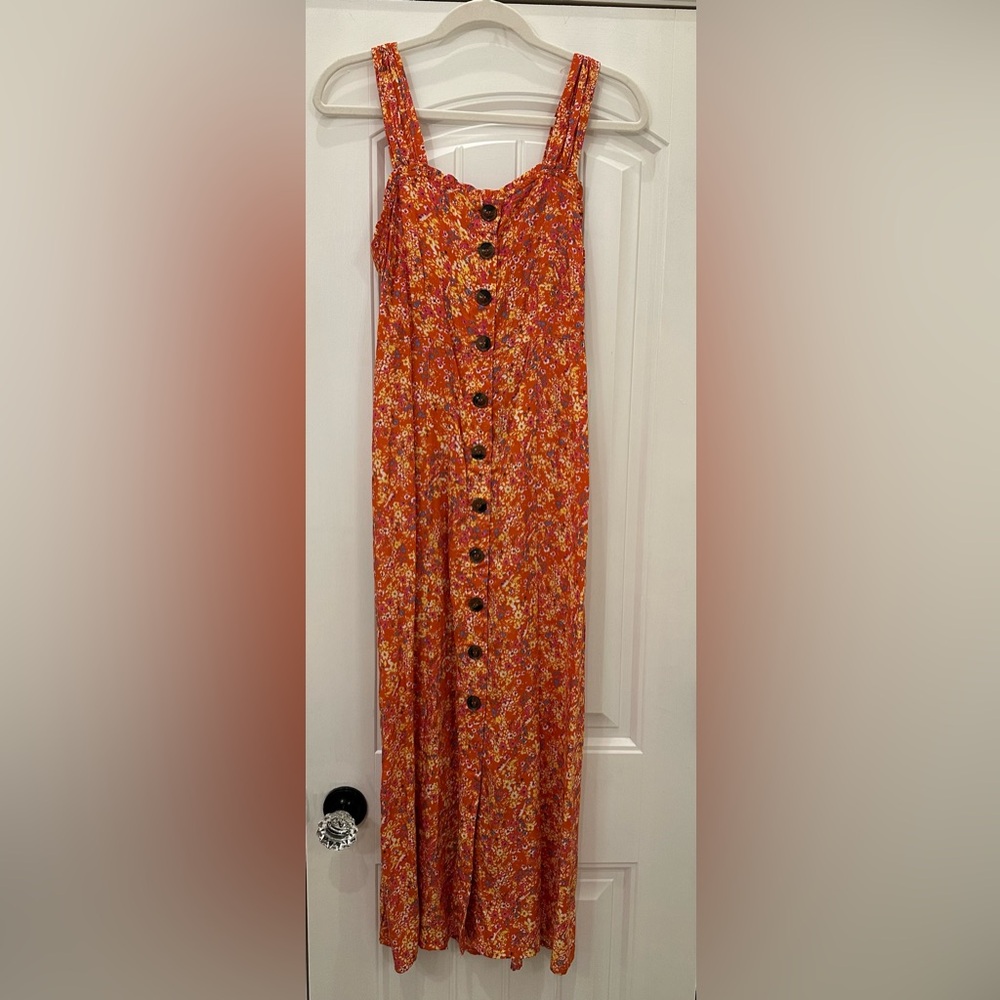 Japna Floral Button Up Dress M